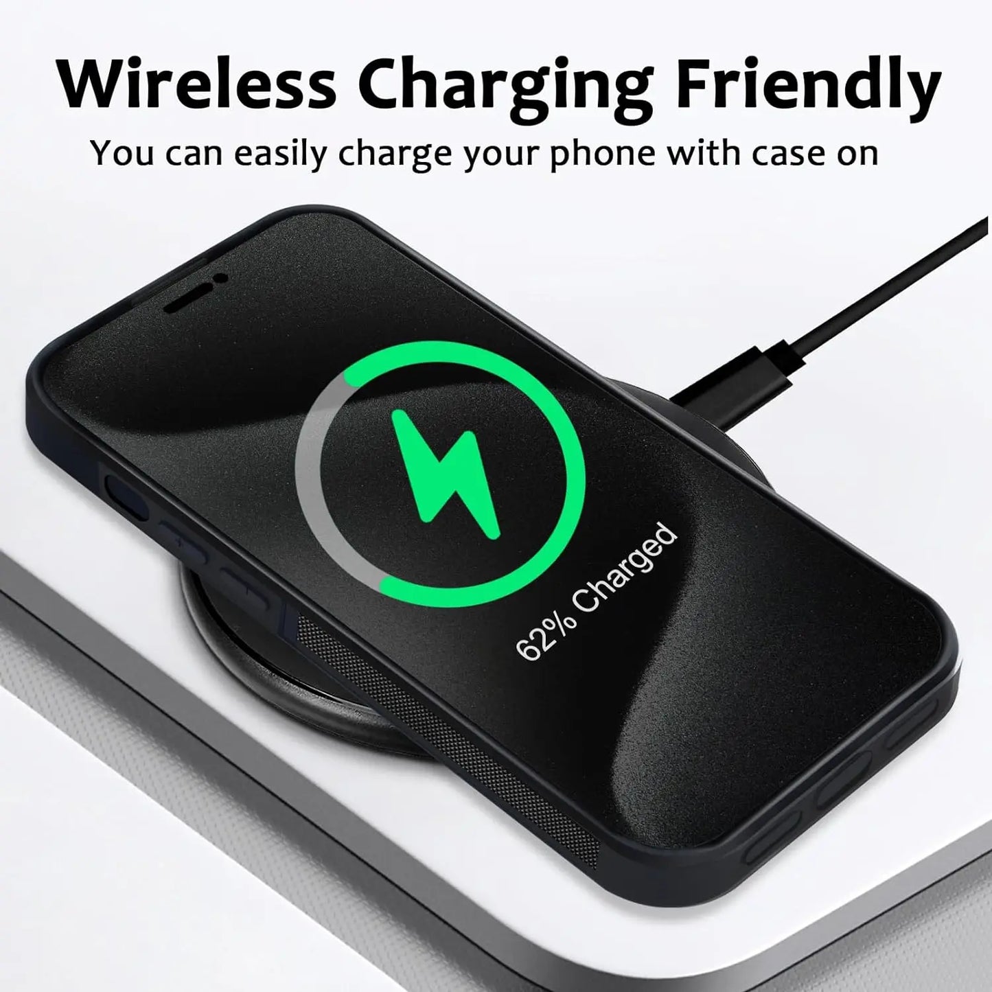 Real Carbon Fiber Armor Shockproof Cover for iPhone 15 (Wireless Charge)