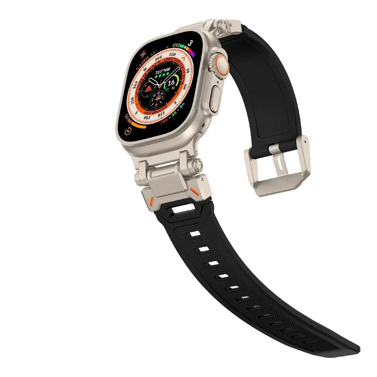 Titanium & Silicone Watch Band for Apple Watch