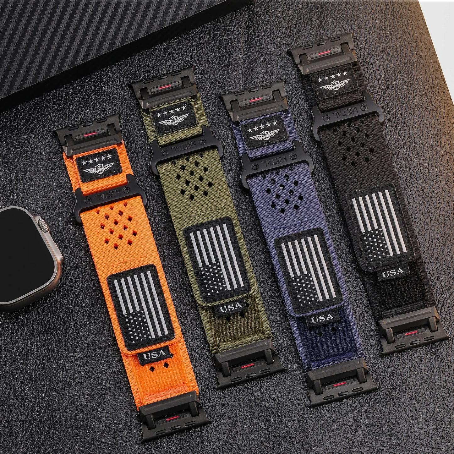 American Flag Nylon Band for Apple Watch