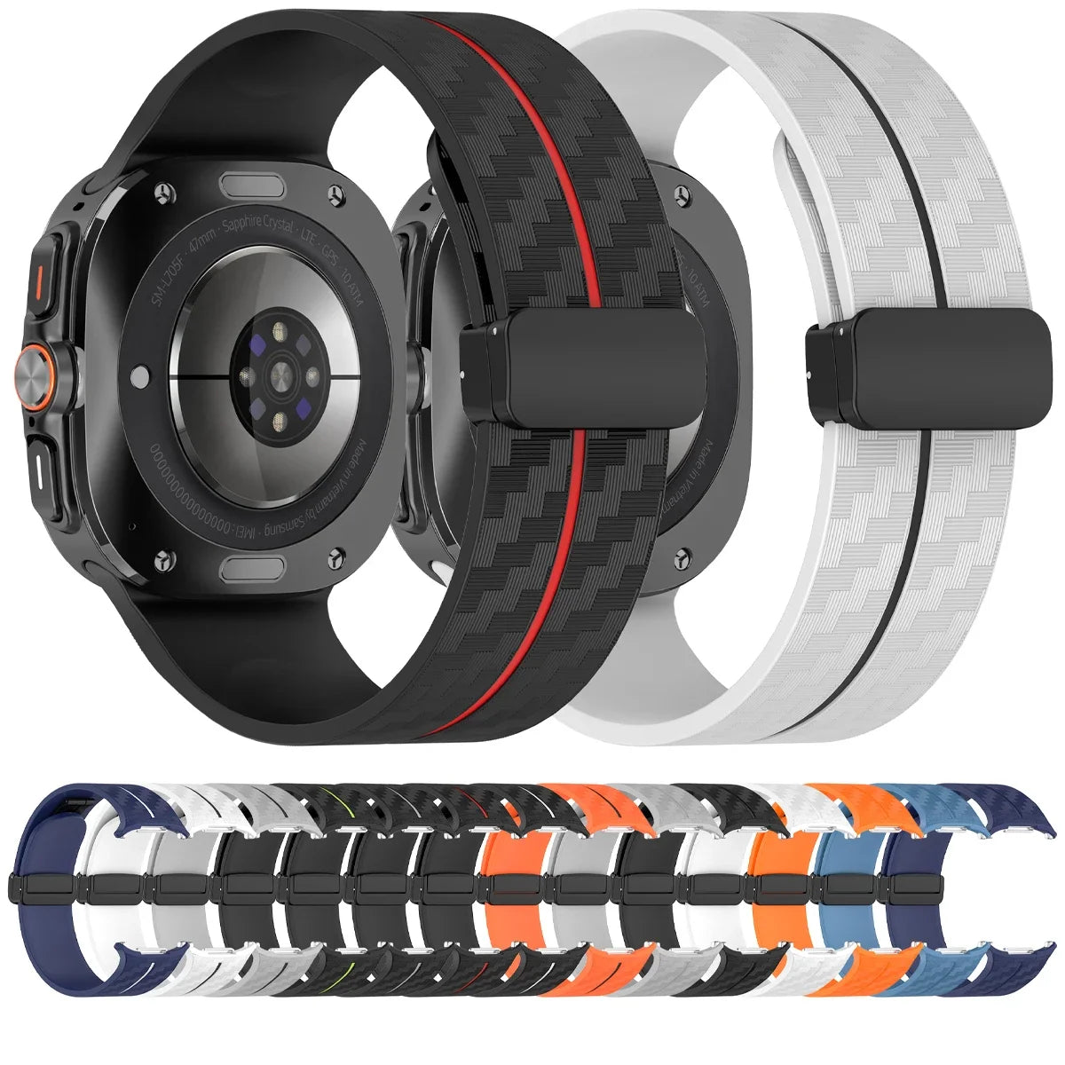 Colorful Carbon Fiber Pattern Band for Samsung Galaxy Ultra (Magnetic Clasp)
