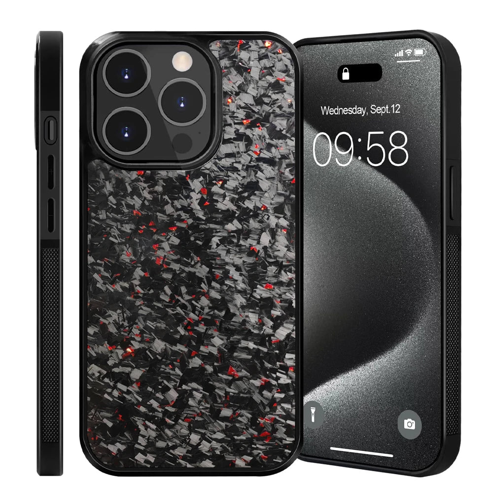 Real Carbon Fiber Armor Shockproof Cover for iPhone 15 (Wireless Charge)