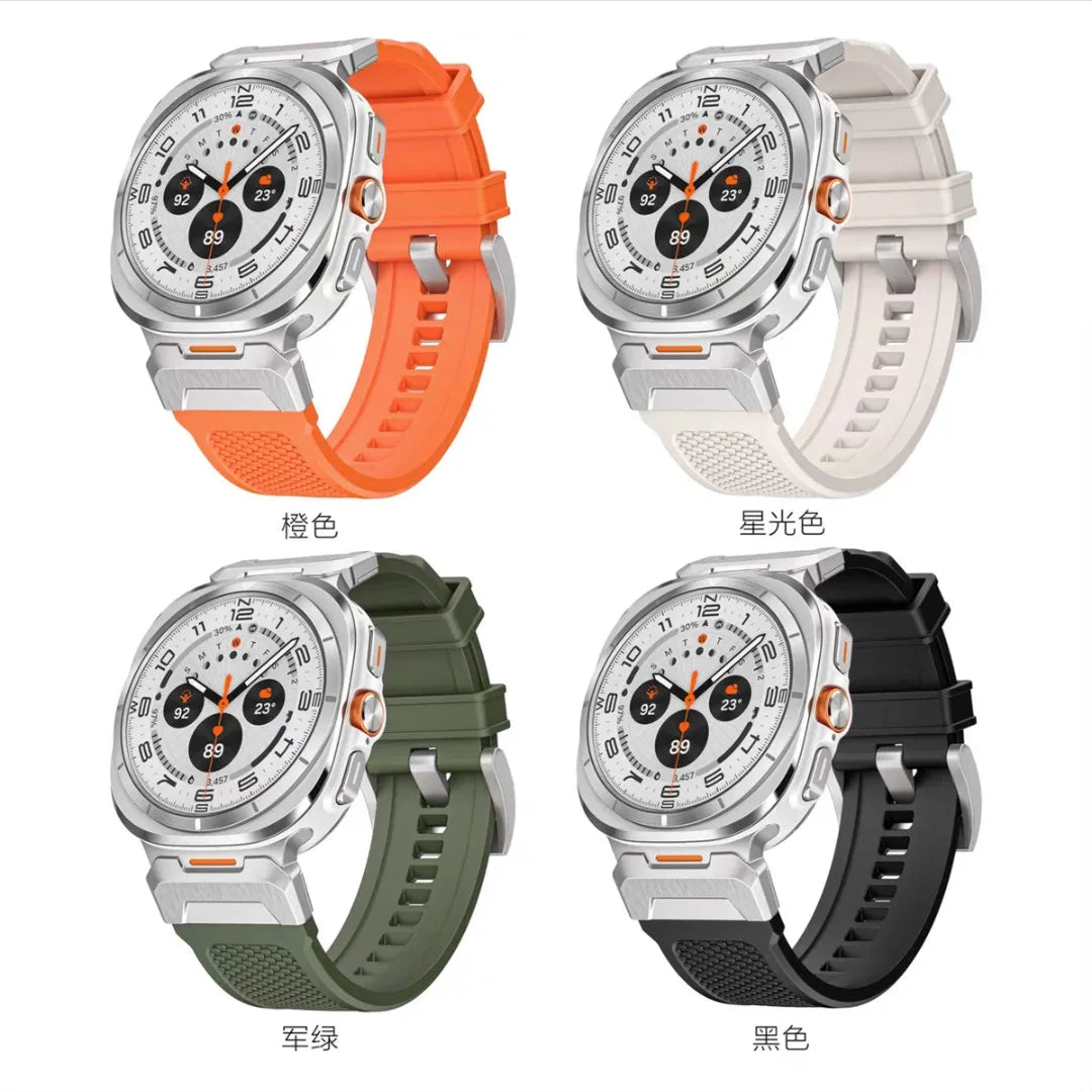 Tactical Grip Military Silicone Band for Samsung Galaxy Watch 7 Ultra 47mm