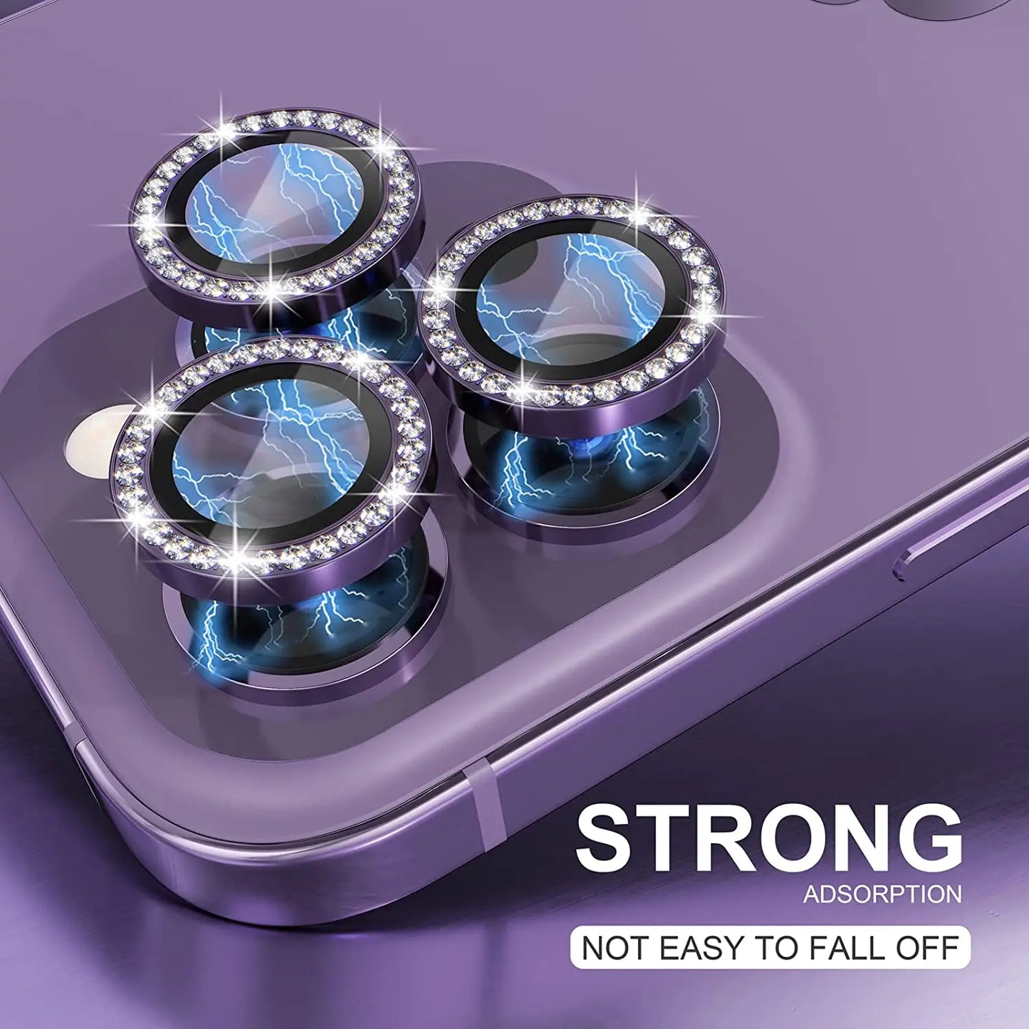 Glitter Rhinestone Camera Lens Protector for iPhone