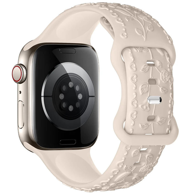 Petal Aura 3D Engraved Band