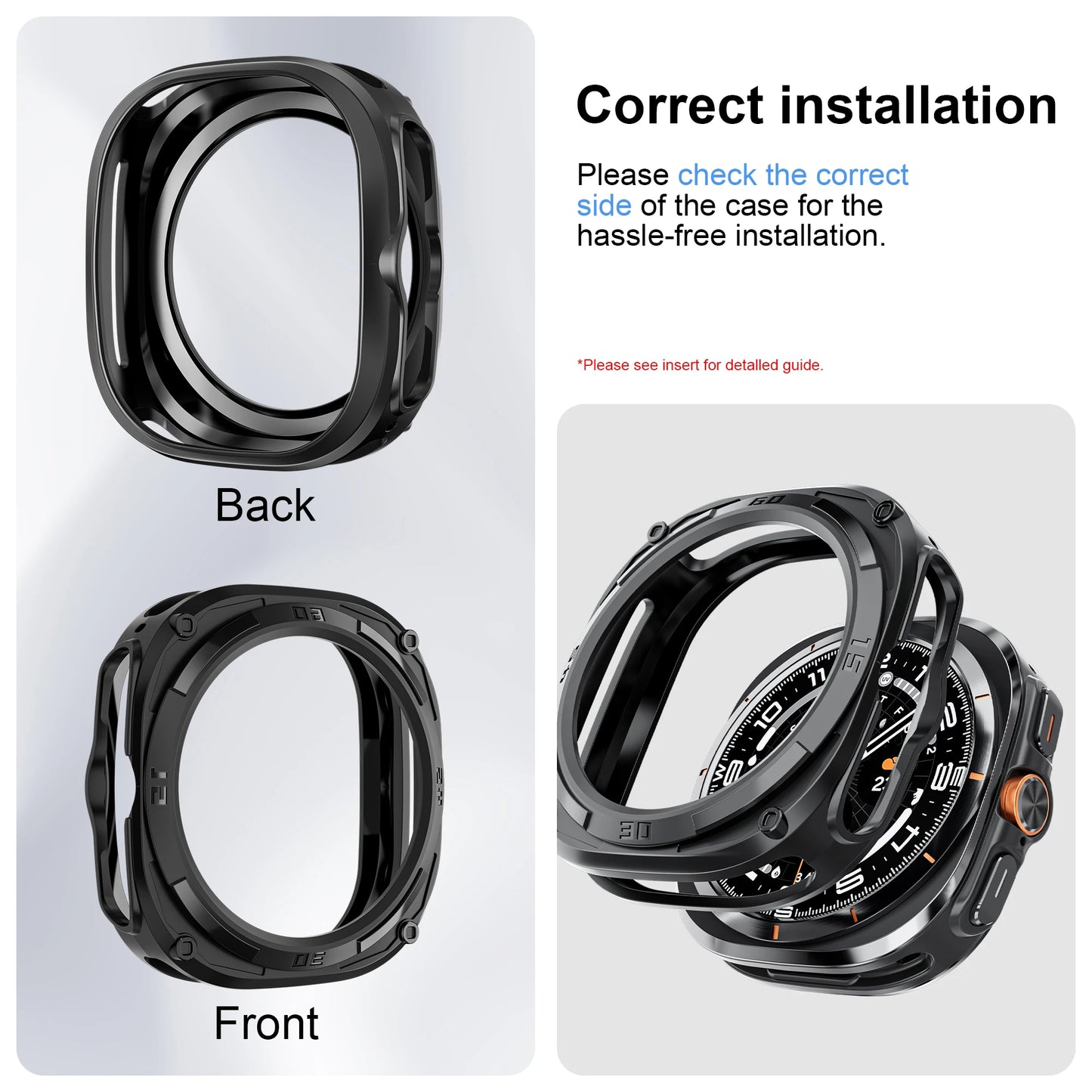 Shield Guard Bumper for Samsung Galaxy Watch 7 Ultra 47mm