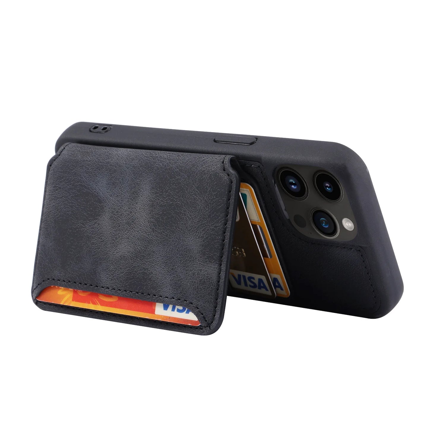MagSafe Leather Card Holder Case for iPhone