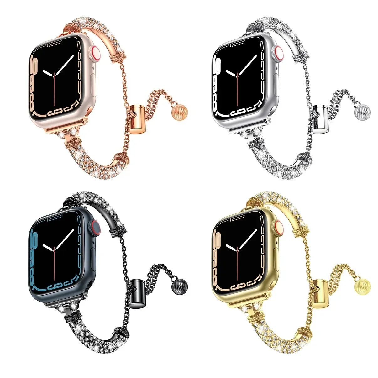 Glam Edge Bling Band & Bumper Case for Apple Watch