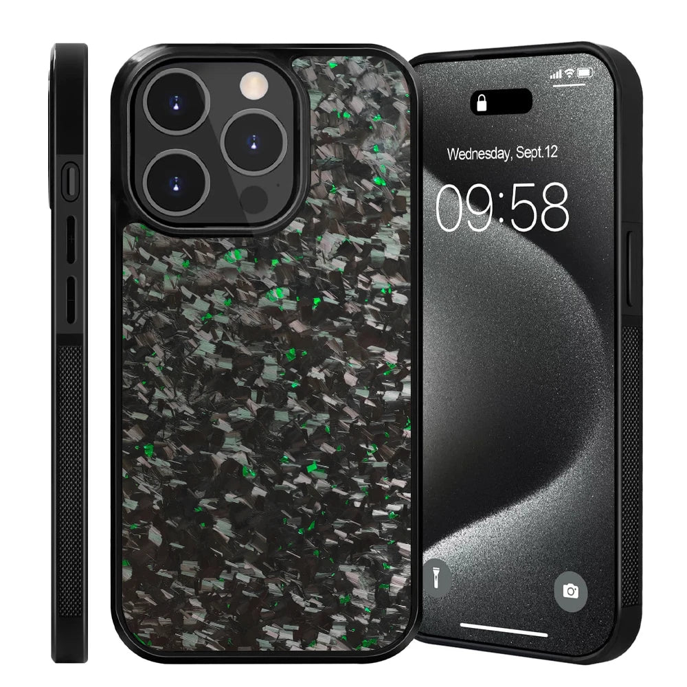 Real Carbon Fiber Armor Shockproof Cover for iPhone 15 (Wireless Charge)