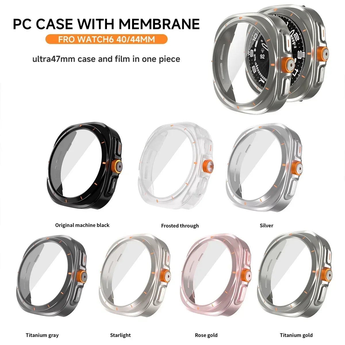 Clear Guard Glass + Bumper for Samsung Galaxy Watch 7 Ultra 47mm