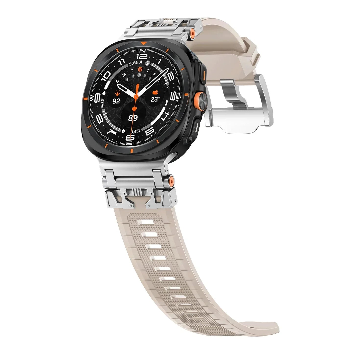 Mech Link Silicone Band for Samsung Galaxy Watch 7 Ultra 47mm