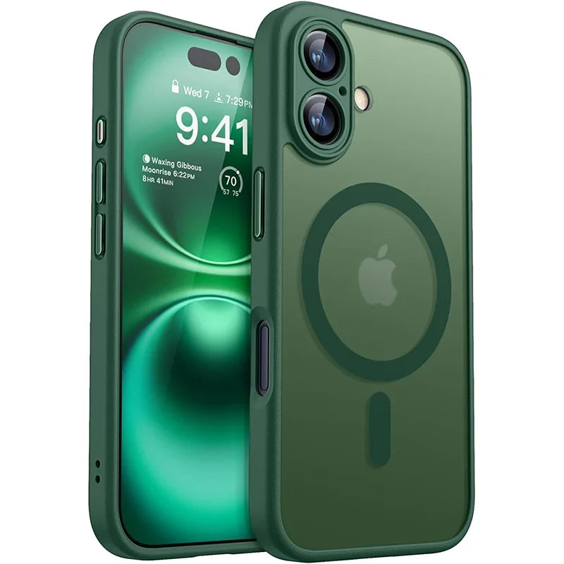 Magnetic MagSafe Armor Shockproof Case for iPhone (Wireless Charge)