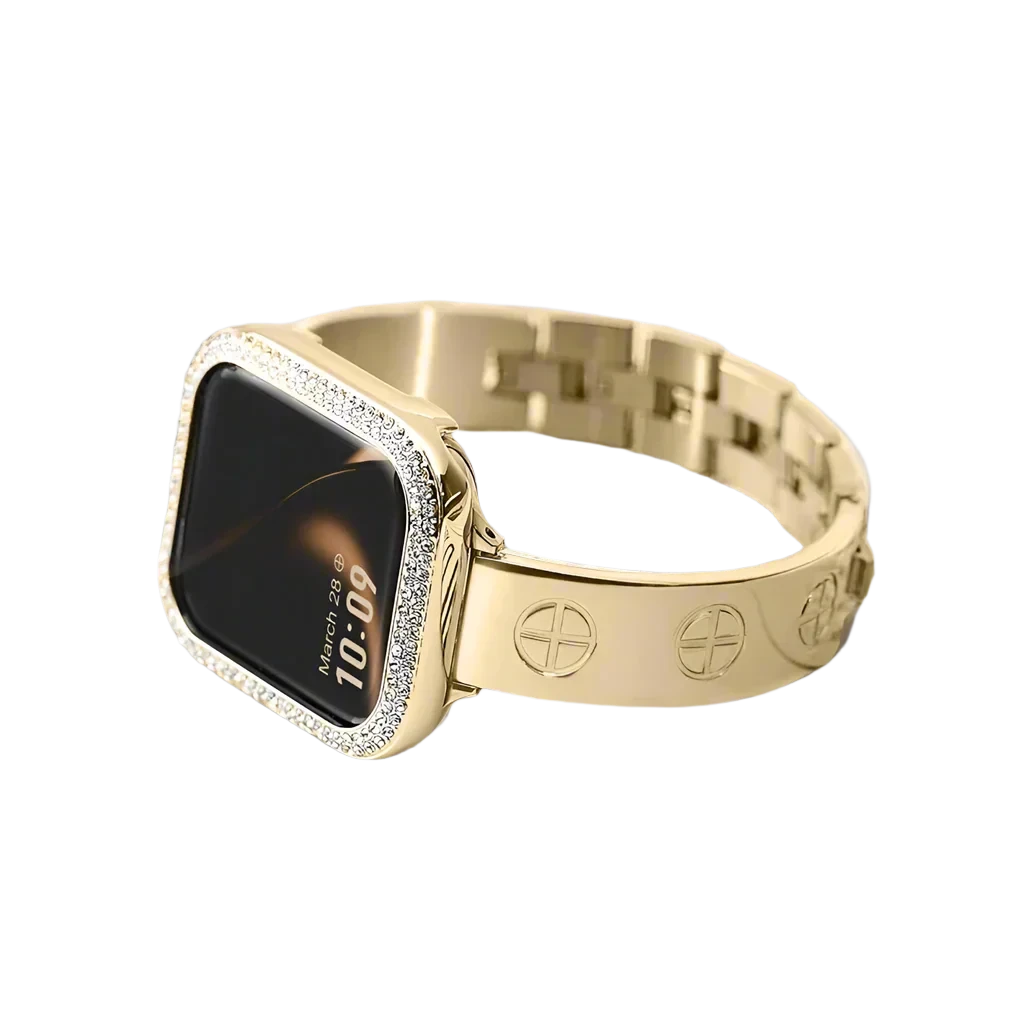 Engraved Stainless Steel Linked Band for Apple Watch
