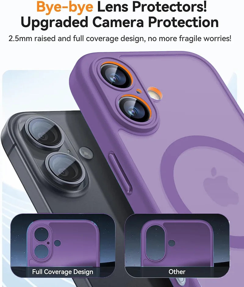 Magnetic MagSafe Armor Shockproof Case for iPhone (Wireless Charge)