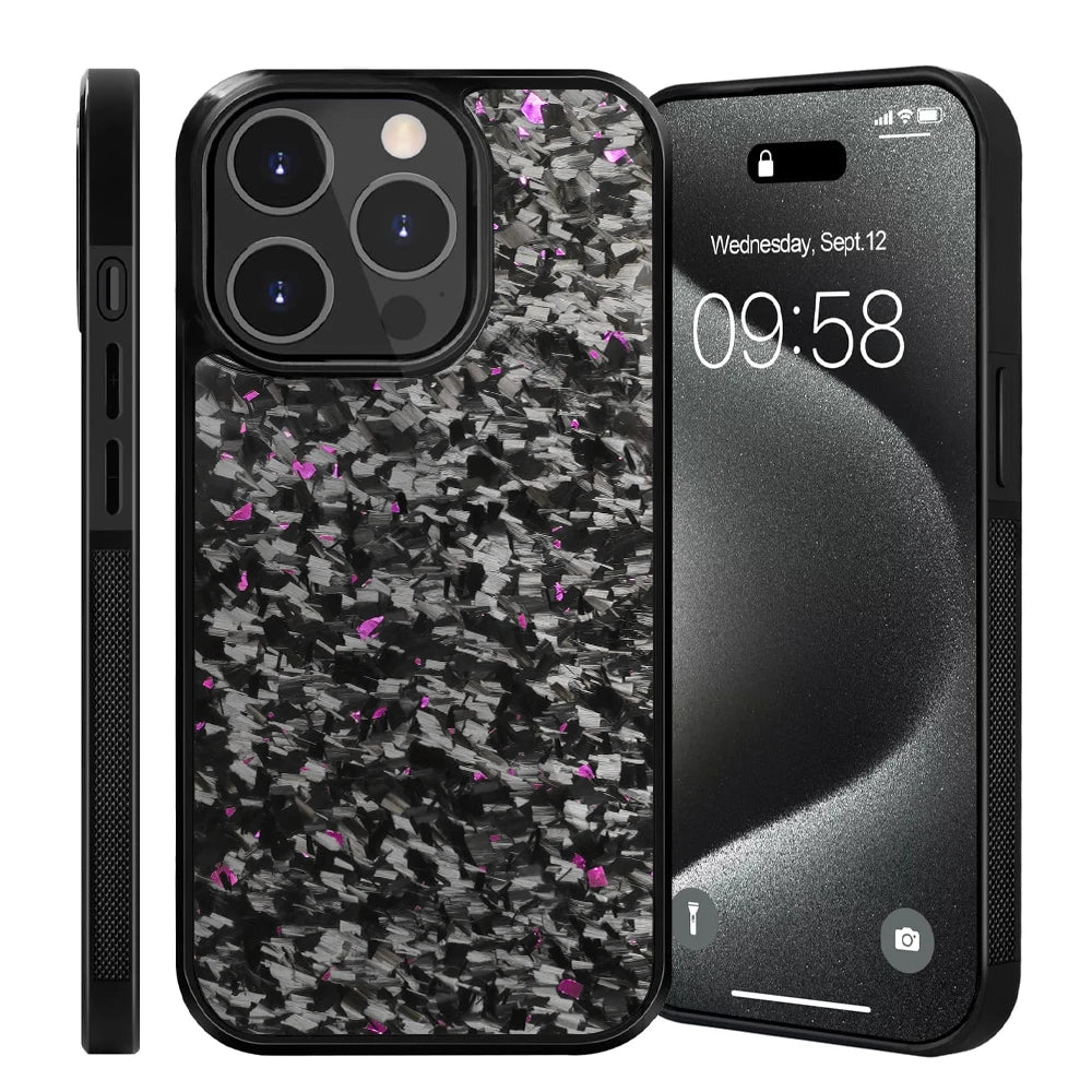 Real Carbon Fiber Armor Shockproof Cover for iPhone 15 (Wireless Charge)
