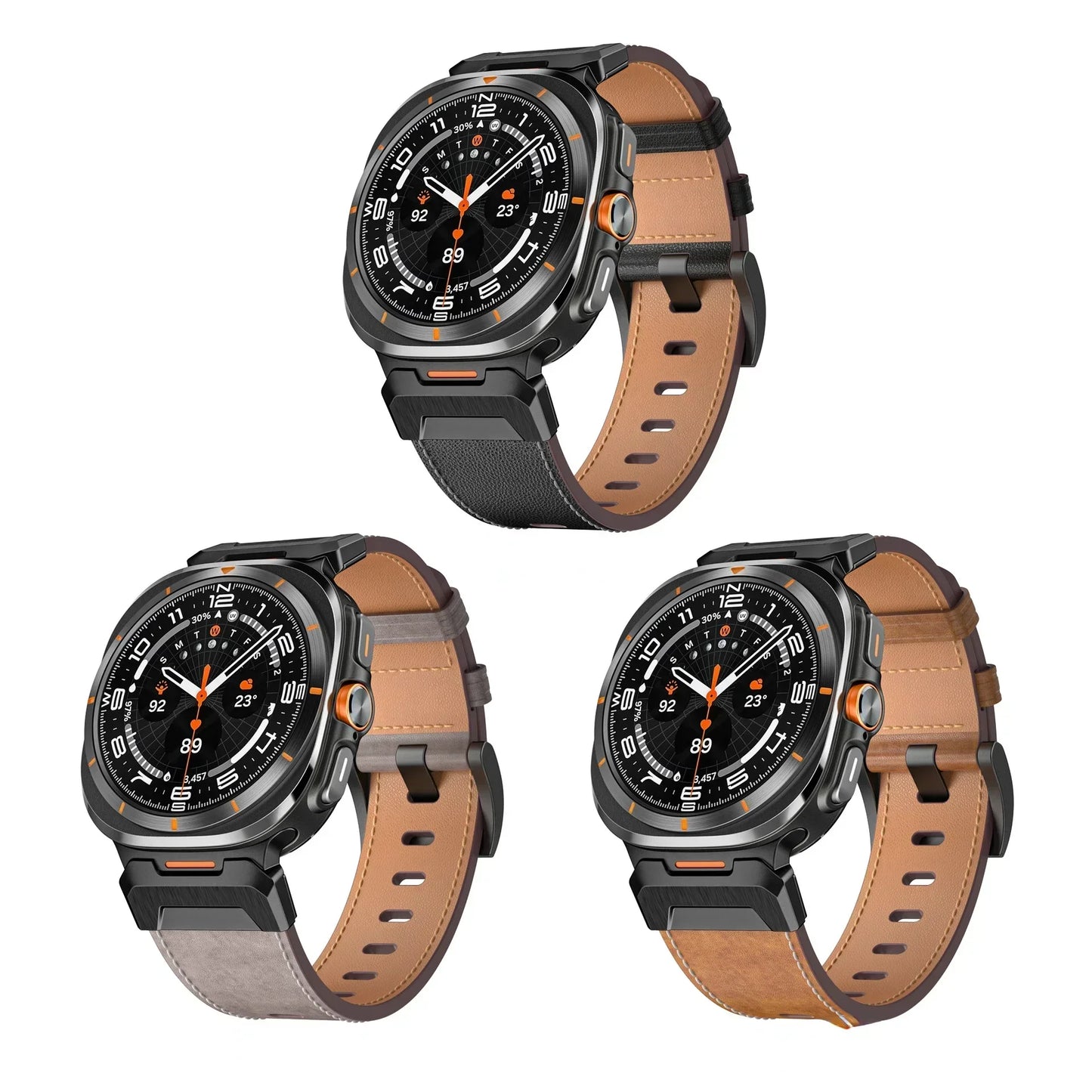 SwiftvFit Premium Leather Band for Samsung Galaxy Watch 7 Ultra 47mm