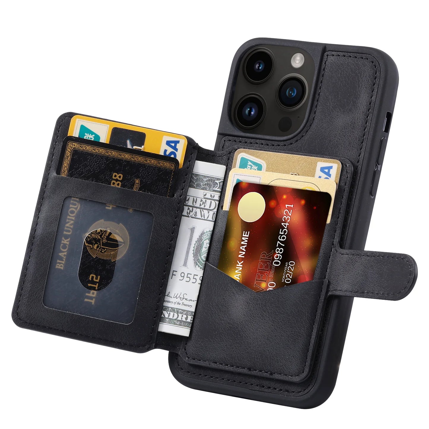 MagSafe Leather Card Holder Case for iPhone