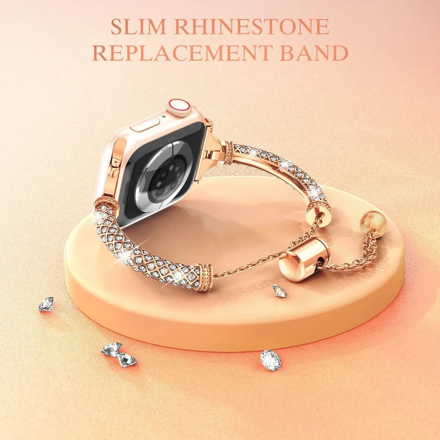 Glam Edge Bling Band & Bumper Case for Apple Watch