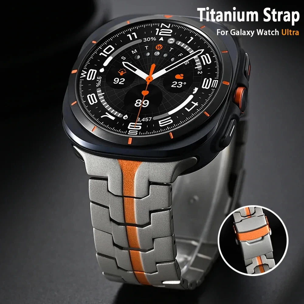 Titanium Elegance: Premium Strap for Samsung Galaxy