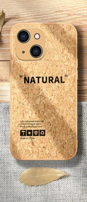 Cork Wood Case for iPhone (Shockproof Back Cover)