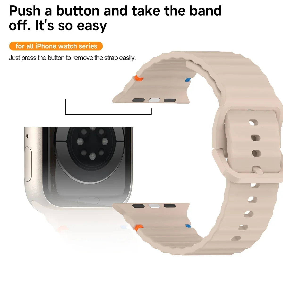 Ripple Grip Silicone Band for Apple Watch