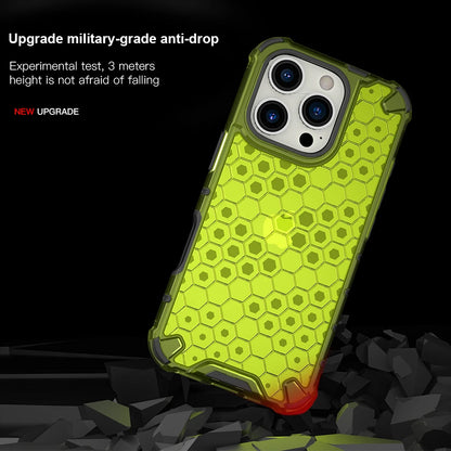 Shockproof Armor Case for iPhone (Transparent Honeycomb)