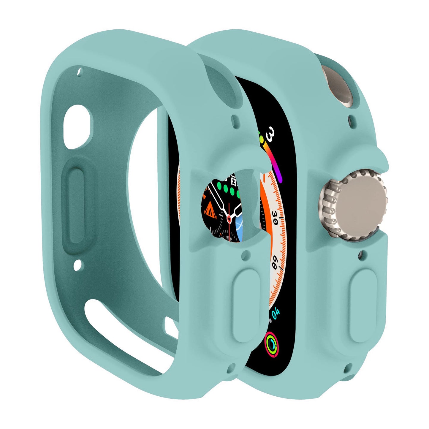 All-Round Shockproof Protective Silicone Bumper for Apple Watch Ultra3 2 49mm (Scratch-Resistant)