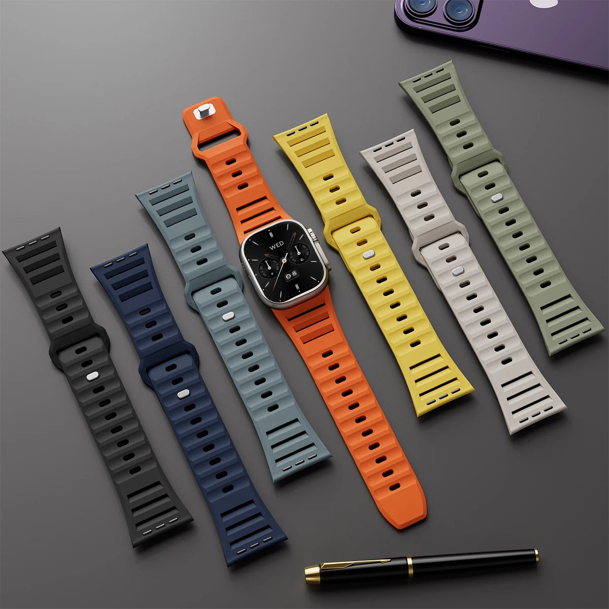 Slit Flex Silicone Band for Apple Watch