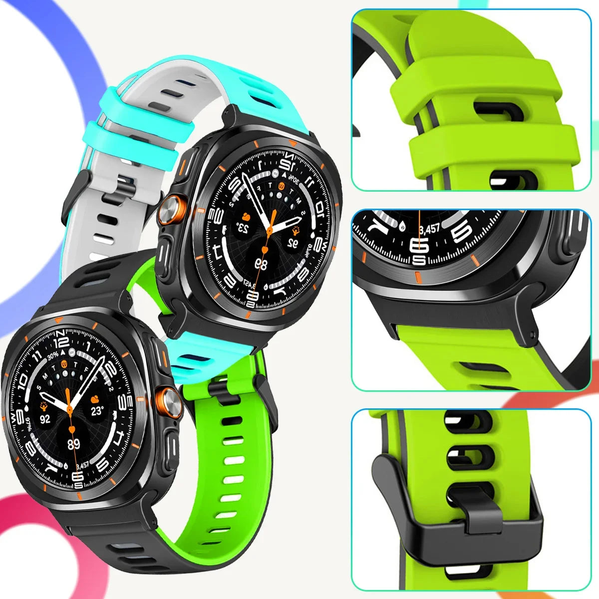 Silicon Sports Band for Samsung Galaxy Watch 7 Ultra 47mm