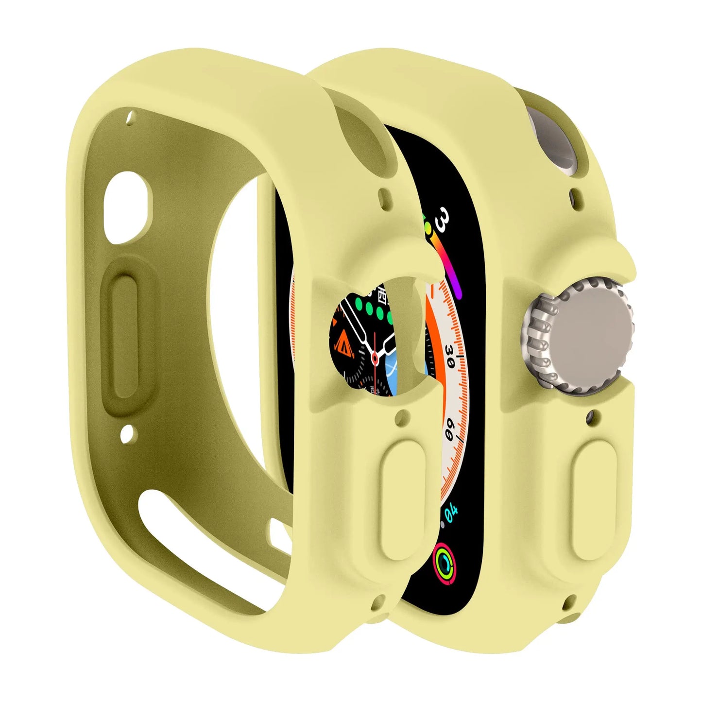All-Round Shockproof Protective Silicone Bumper for Apple Watch Ultra3 2 49mm (Scratch-Resistant)