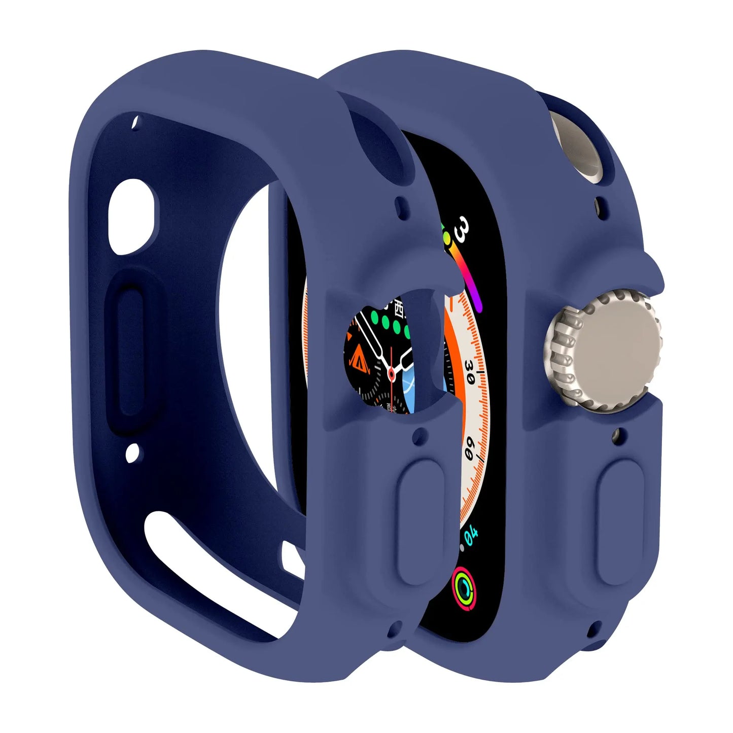 All-Round Shockproof Protective Silicone Bumper for Apple Watch Ultra3 2 49mm (Scratch-Resistant)