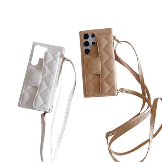 Crossbody Leather for Samsung Galaxy (With Lanyard)