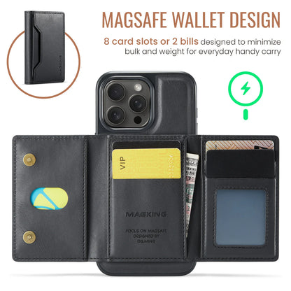 Detachable 2-in-1 Powerful Magnetic Wallet Case with Multi Cards Pocket for iPhone