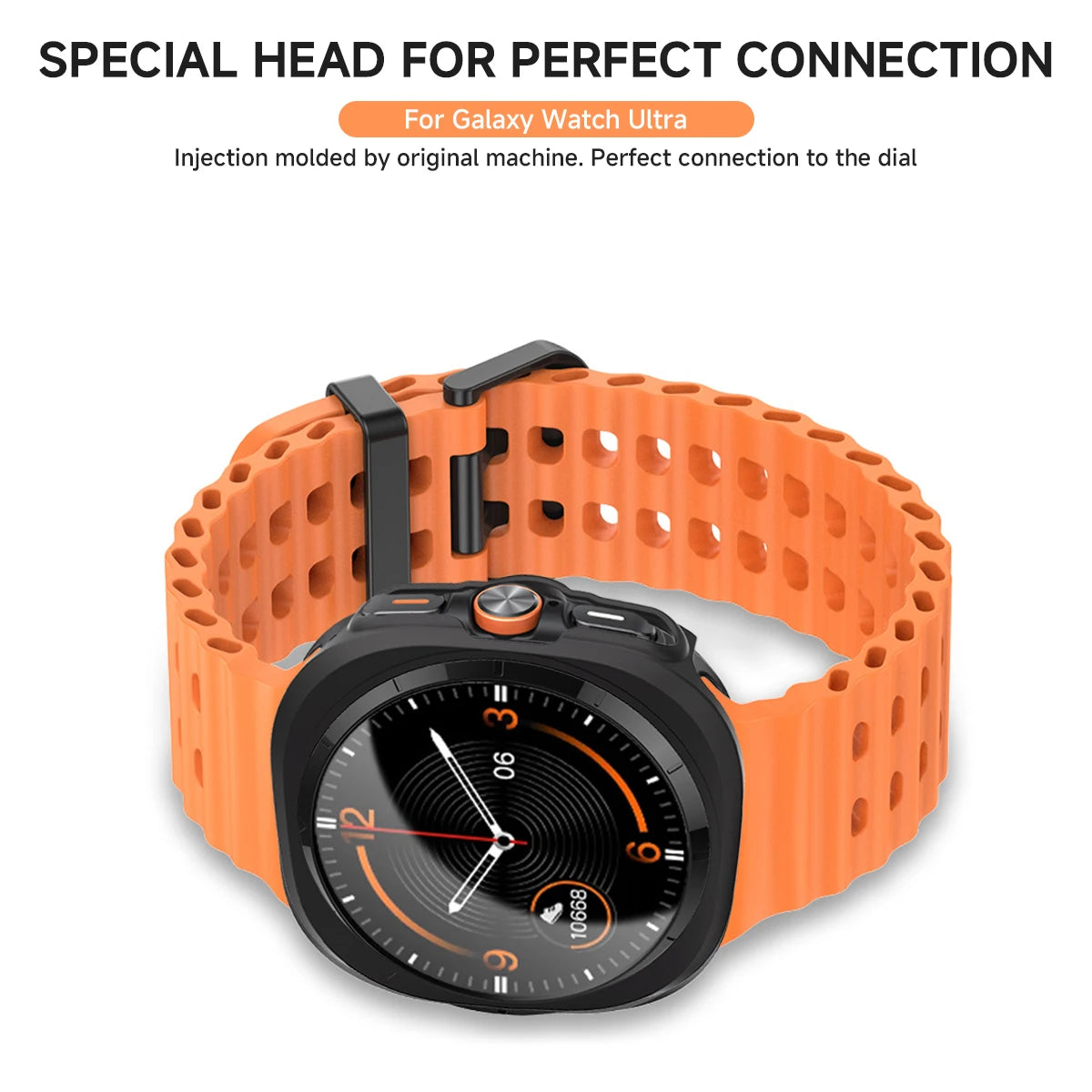 Case & Strap for Samsung Galaxy Watch 7 Ultra 47mm (Silicone Band) Protective Cover