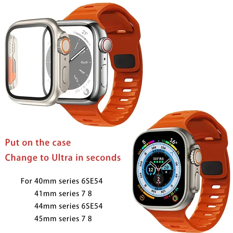 Bumper & Silicone Strap for Apple Watch Band