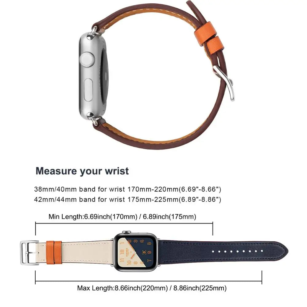 Minimalist Leather Band for Apple Watch