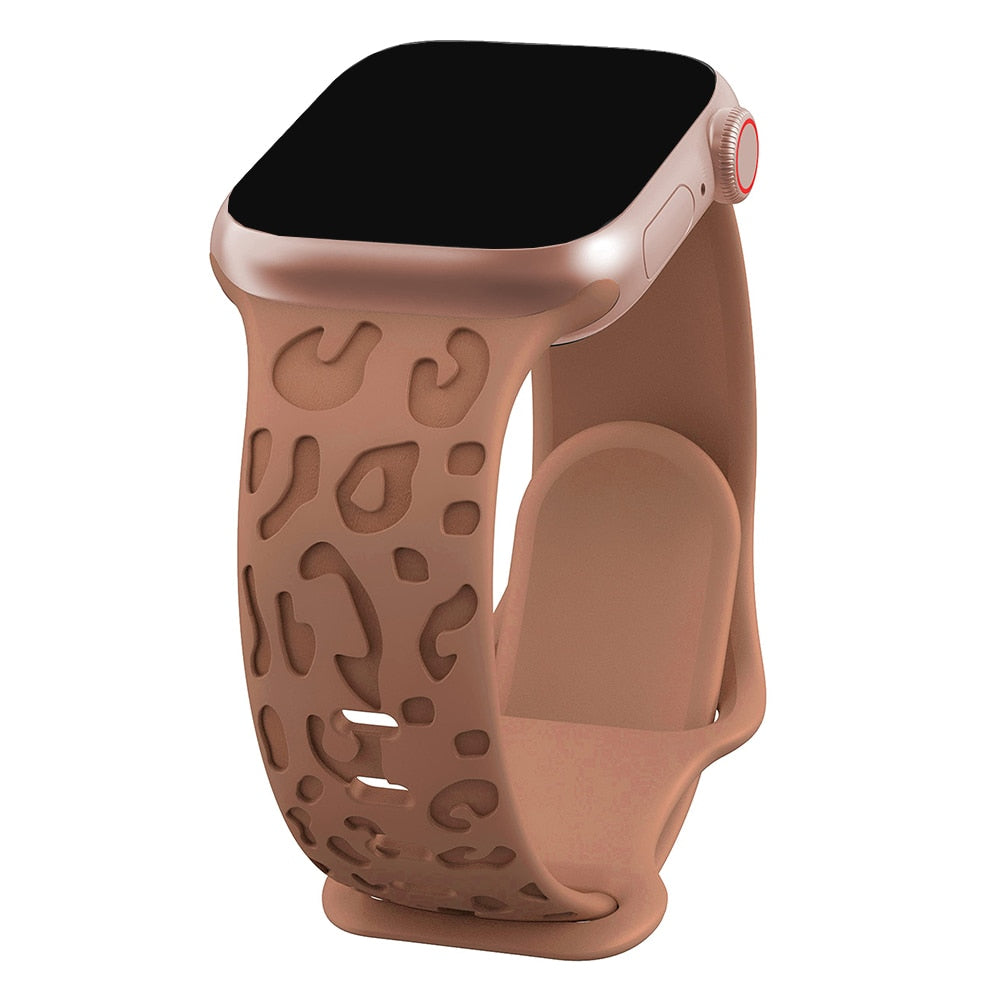 Wild Print Engraved Band for Apple Watch