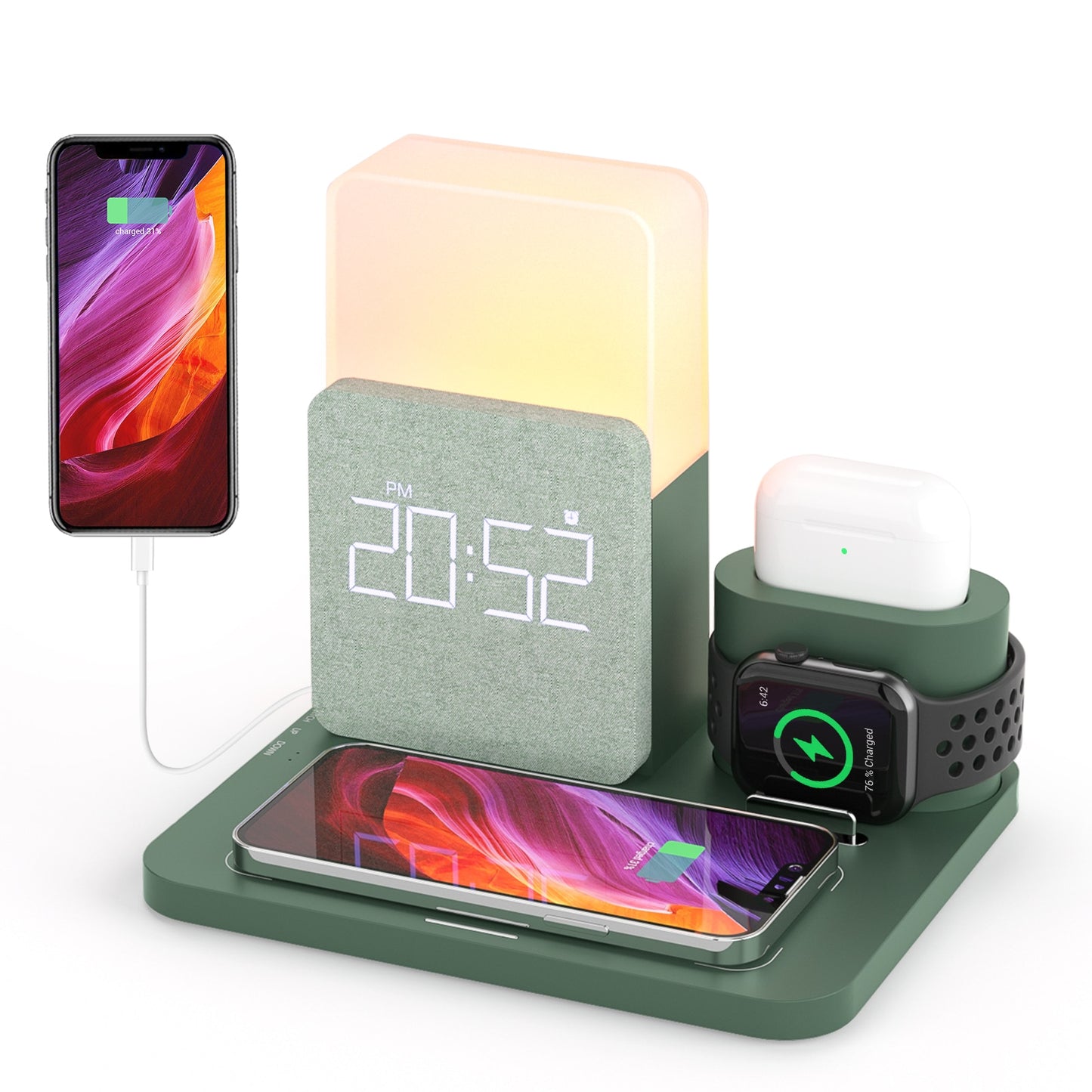 Luma Charge 4-in-1 Wireless Charging Station with Night Light