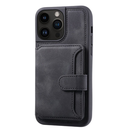 Leather Magnetic Card Pocket/Holder Case for iPhone (Shockproof Back Cover)