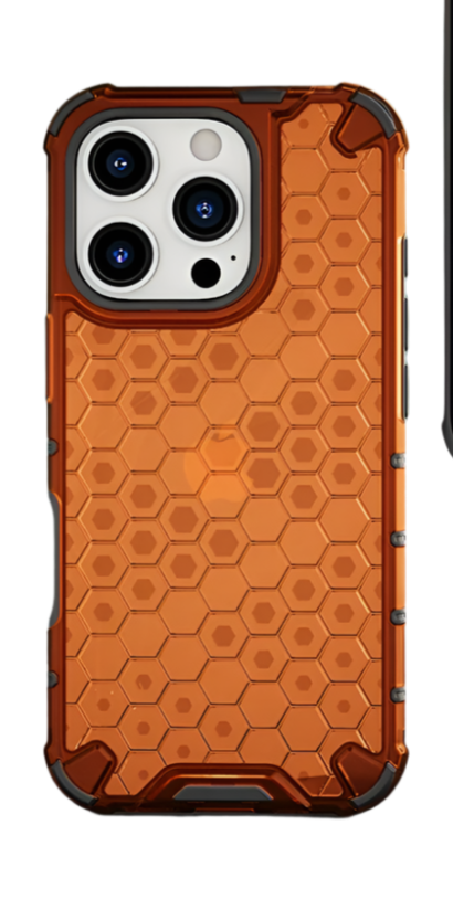 Shockproof Armor Case for iPhone (Transparent Honeycomb)