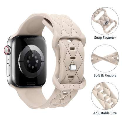 Quilt Design Silicone Band for Apple Watch