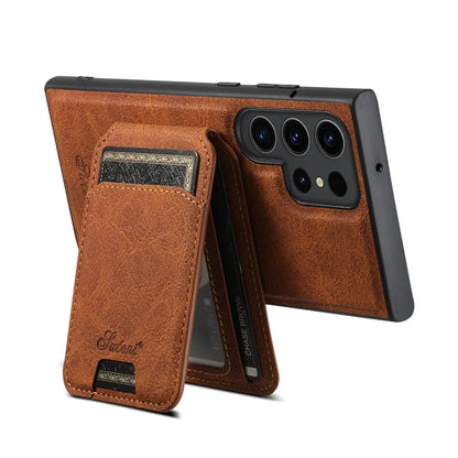 Leather Magnetic Pocket Wallet Phone Case for Samsung Galaxy