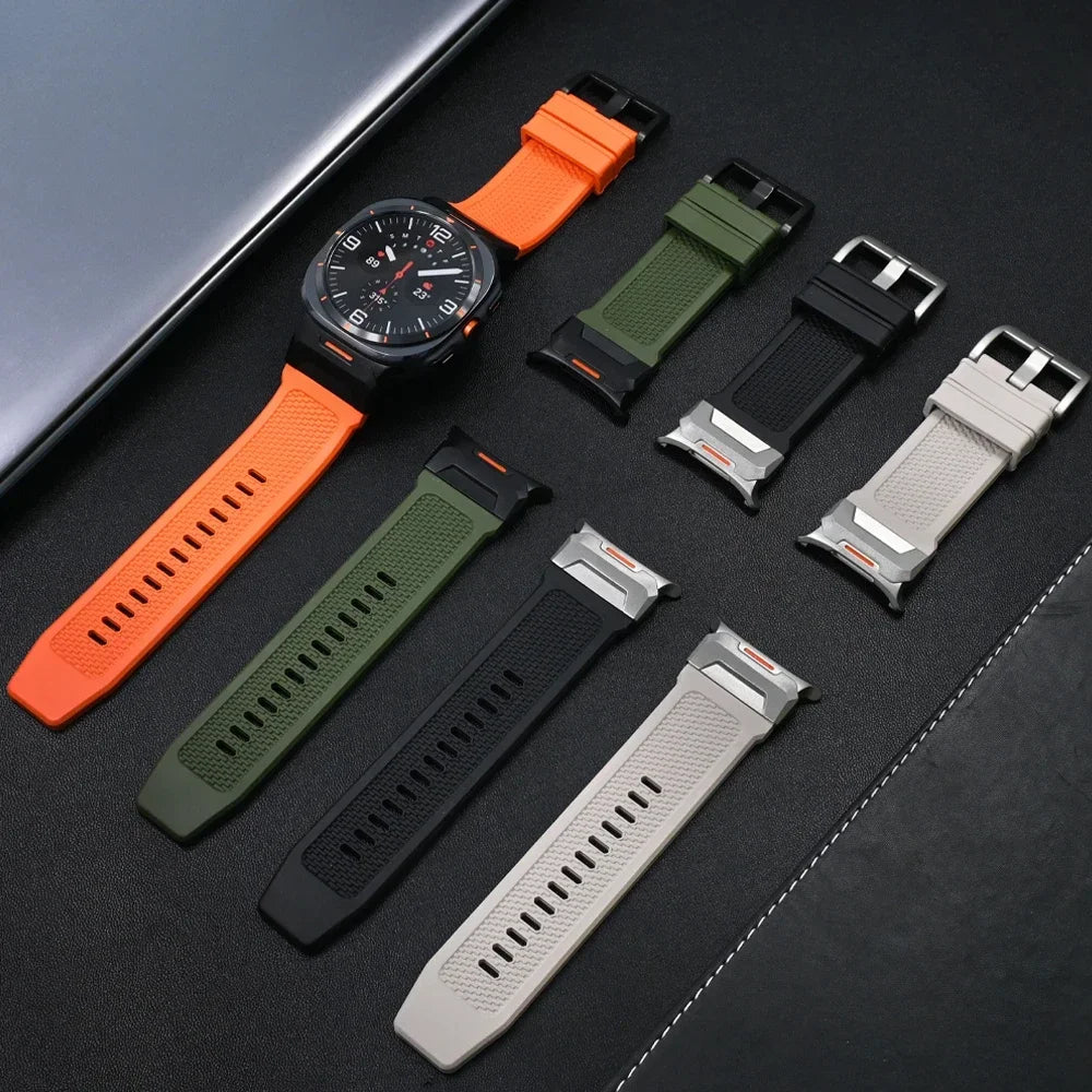 Soft Rubber Strap for Samsung Galaxy Watch 7 Ultra 47mm (Quick Fit No Gaps)