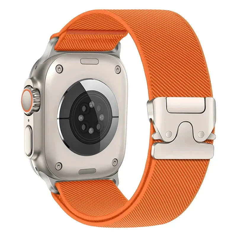 Braided Elastic Nylon Strap for Apple Watch (Titanium Buckle)