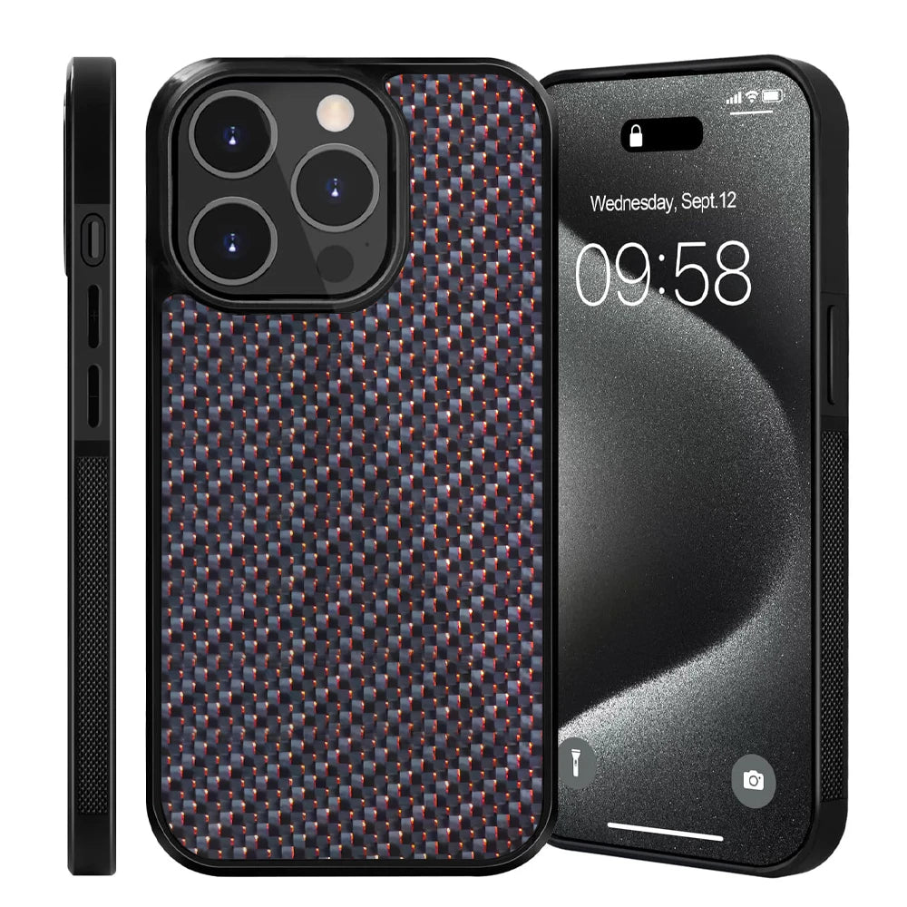 Real Carbon Fiber Armor Shockproof Cover for iPhone 15 (Wireless Charge)