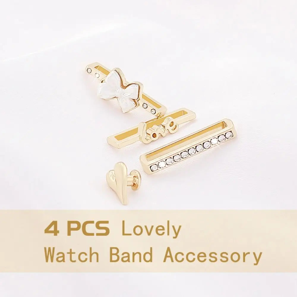 Heart Bloom Metal Charm for Watch Bands