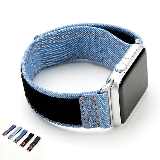 Denim Nylon Loop Band for Apple Watch