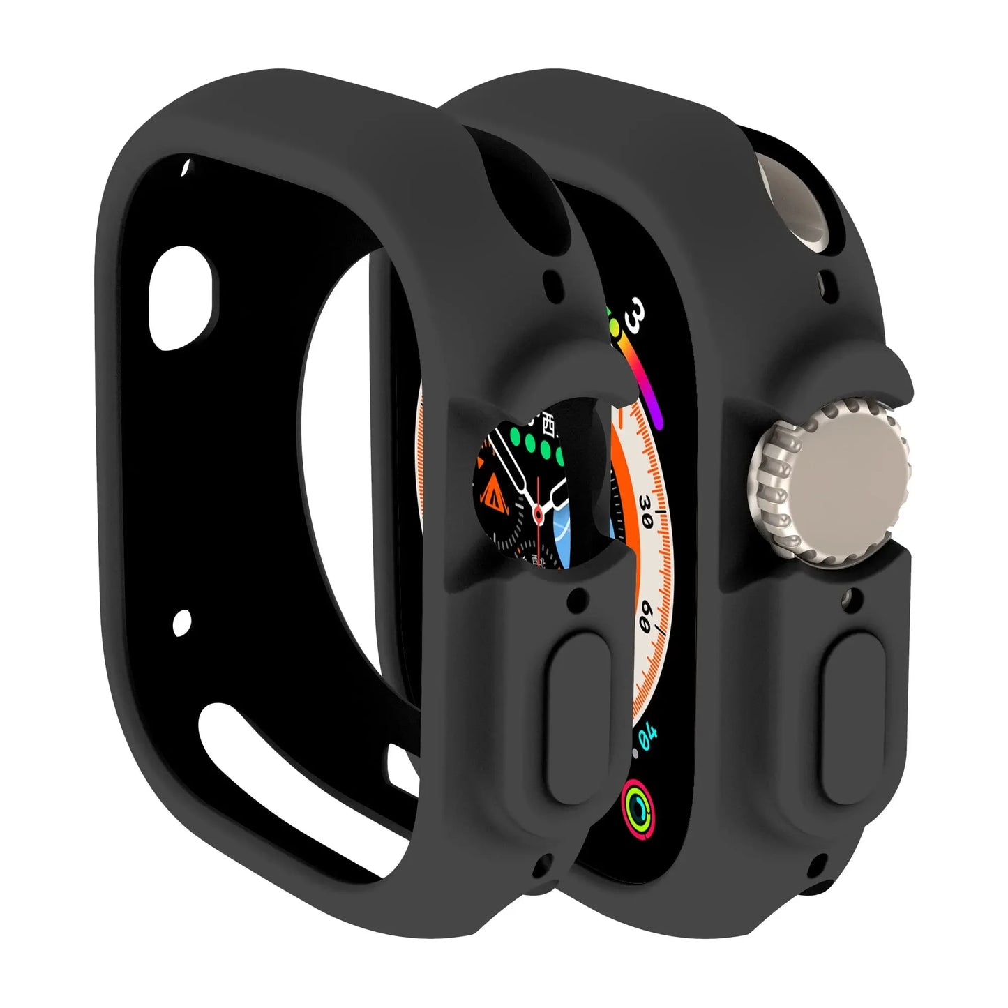 All-Round Shockproof Protective Silicone Bumper for Apple Watch Ultra3 2 49mm (Scratch-Resistant)