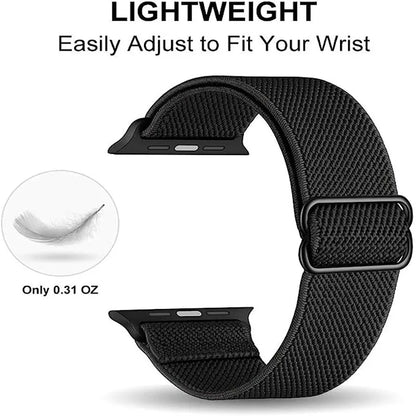 Thick Adjustable Elastic Pattern Nylon Band for Apple Watch