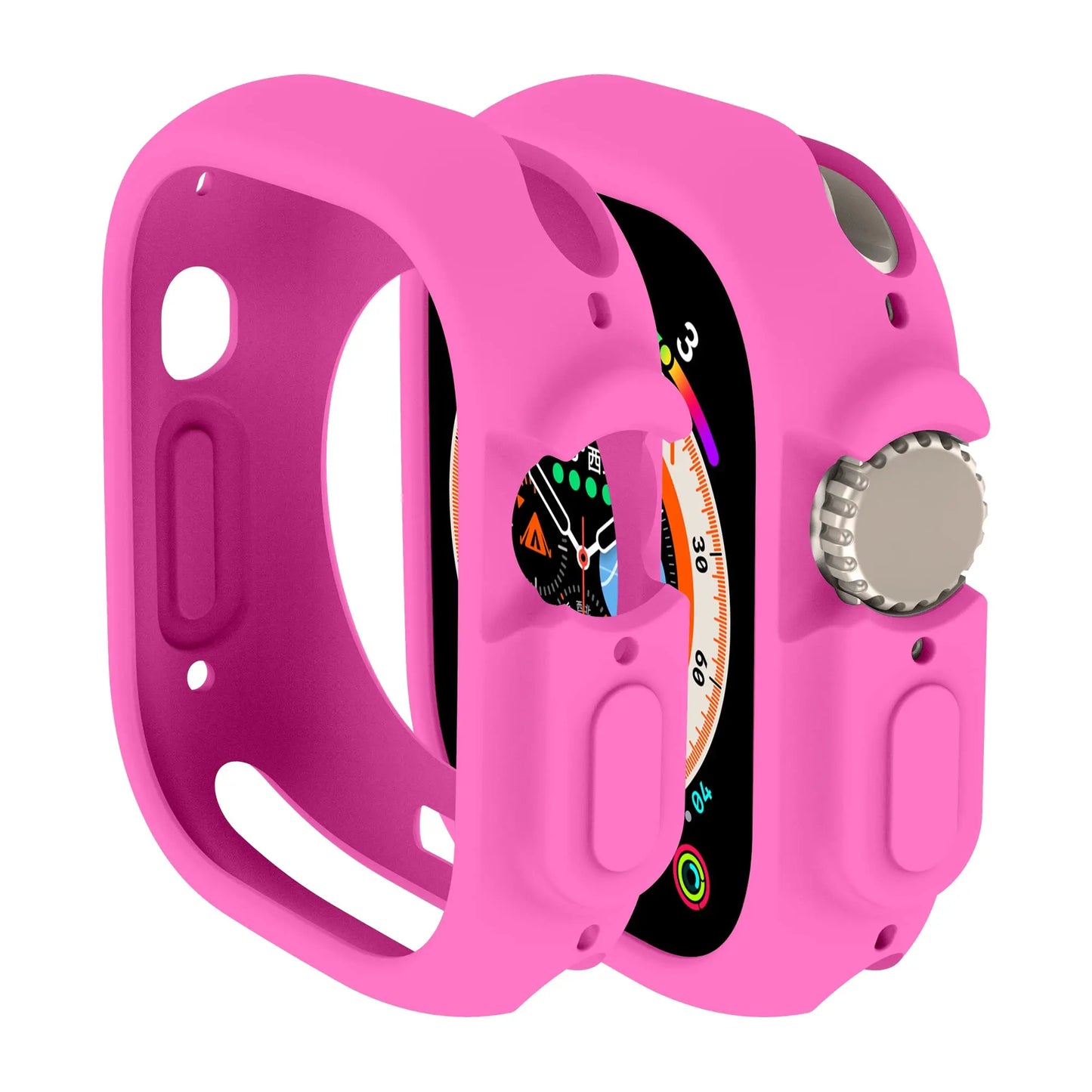 All-Round Shockproof Protective Silicone Bumper for Apple Watch Ultra3 2 49mm (Scratch-Resistant)