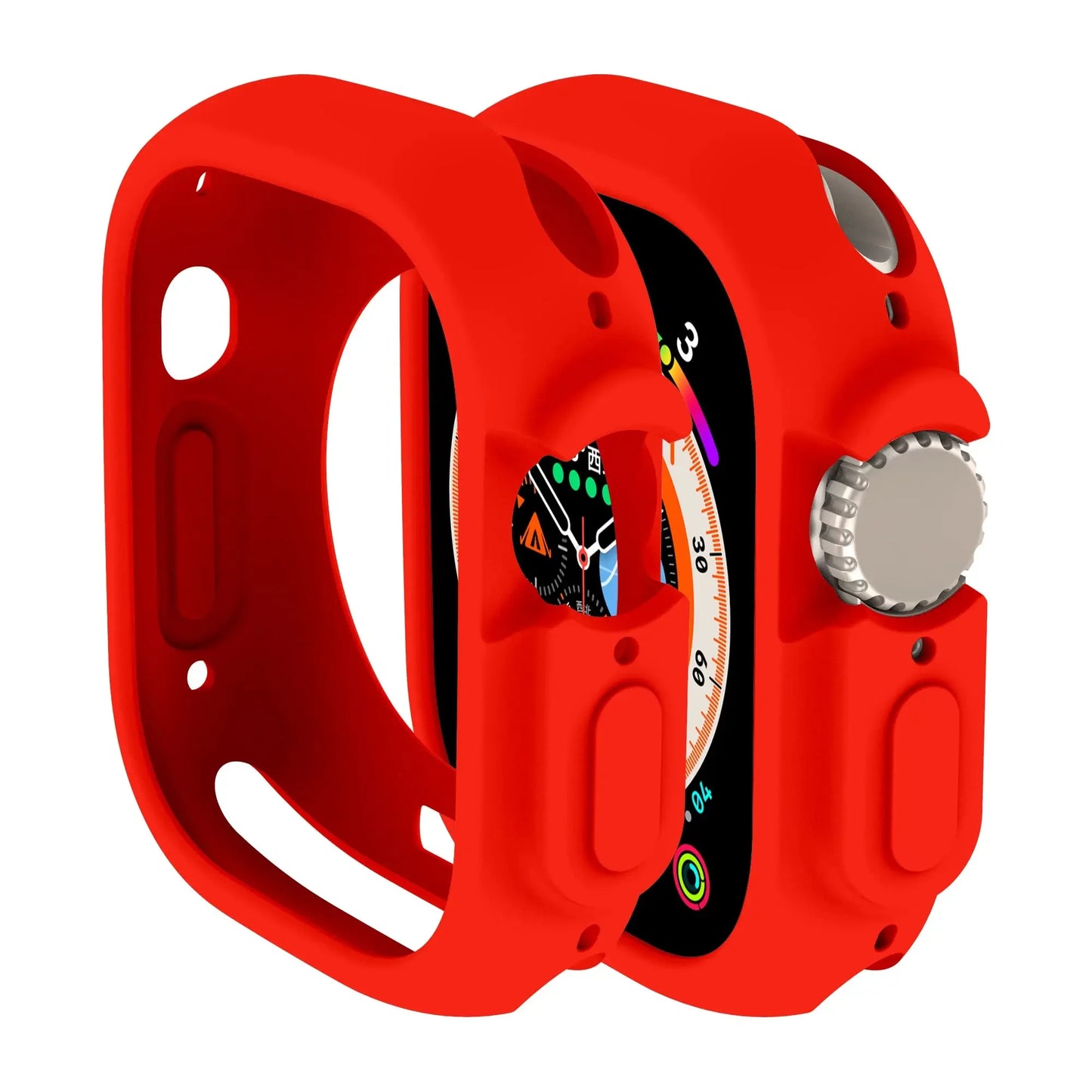 All-Round Shockproof Protective Silicone Bumper for Apple Watch Ultra3 2 49mm (Scratch-Resistant)